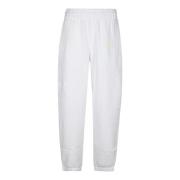 T by Alexander Wang Logo Terry Sweatpant Klassisk Stil White, Dam