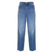 Kocca Stone-Washed Straight Leg Jeans Blue, Dam