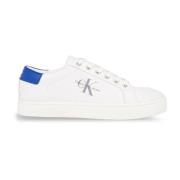 Calvin Klein Vita Läder Sneakers med Tryckt Logotyp White, Herr