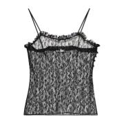 Chloé Spets camisole topp Black, Dam