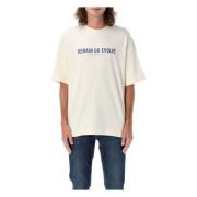 Emporio Armani Oversized Piquet T-shirt Rund Hals Beige, Herr