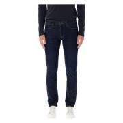 Emporio Armani Slim Fit Mörk Indigo Denim Jeans Blue, Herr