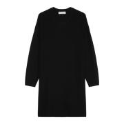 Marc O'Polo Stickad klänning oversized Black, Dam