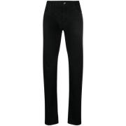 Dolce & Gabbana Svarta Logo-Plaques Straight-Leg Jeans Black, Herr