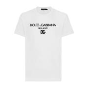 Dolce & Gabbana Avslappnad Bomull T-shirt G8Pd7Zg7B9Xw0800 White, Herr