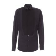 Dolce & Gabbana Casual Bomullsskjorta med Unik Design Black, Herr