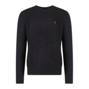 Polo Ralph Lauren Tröja med broderad logotyp i ull och kaschmir Black,...