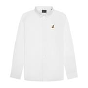 Lyle & Scott Poplin Långärmad Vävd Skjorta White, Herr