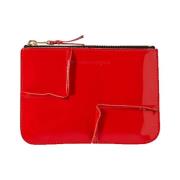 Comme des Garçons Röd Reversed-Hem Pouch Plånbok Red, Herr