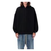 Fear Of God Svart Stickad Half Zip Hoodie Aw24 Black, Herr