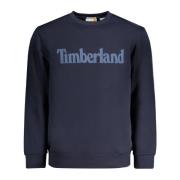 Timberland Blå Långärmad Sweatshirt med Tryck Blue, Herr