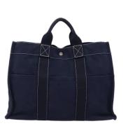 Hermès Vintage Pre-owned Canvas handvskor Blue, Dam