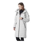 Junge Quiltad Vintervit Jacka Kiki Modern Fit White, Dam