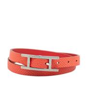 Hermès Vintage Pre-owned Laeder armband Red, Dam