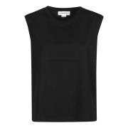 Victoria Beckham Stilig Ärmlös T-shirt Black, Dam