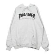 Thrasher Grå/Svart Skatemag Hood Långärmad Sweatshirt Gray, Herr