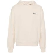 Jacquemus Stilig Gros Grain Hoodie Top Beige, Herr