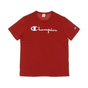 Champion Mörkröd Crewneck Tee T-Shirt Red, Herr