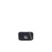 Gucci Svart GG Marmont Mini Väska Black, Dam