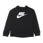 Nike Tjej Sportkläder Huva Pullover Svart/Vit Black, Dam