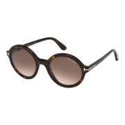 Tom Ford Elegant solglasögon i Havana/Roviex Shaded Brown, Dam