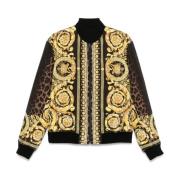 Versace Barocco Print Baseball Jacka Multicolor, Herr