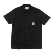 Carhartt Wip Svart kortärmad knappskjorta Black, Herr