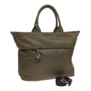 Prada Vintage Pre-owned Nylon totevskor Brown, Dam