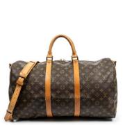 Louis Vuitton Vintage Pre-owned Belagd canvas handvskor Brown, Dam