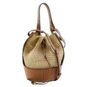 Loewe Pre-owned Pre-owned Raffia axelremsvskor Brown, Dam