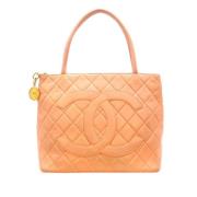 Chanel Vintage Pre-owned Laeder totevskor Orange, Dam