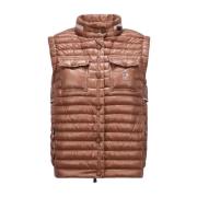 Moncler Utomhus dunväst med huva Brown, Dam