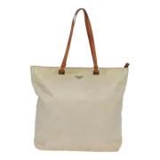 Prada Vintage Pre-owned Tyg totevskor White, Dam