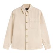 A.p.c. Bomullsskjorta med bröstficka Beige, Herr