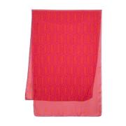 Lanvin Sidenscarf med Geometriskt Tryck Red, Dam