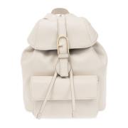 Furla Flow Liten ryggsäck Beige, Dam