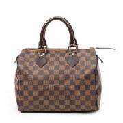 Louis Vuitton Vintage Pre-owned Belagd canvas handvskor Brown, Dam