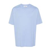 Lanvin Blå Bomull Jersey Logo Broderad T-shirt Blue, Herr