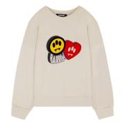 Barrow Sweatshirt med rund hals och tryck White, Unisex