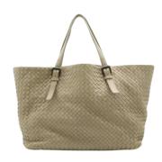 Bottega Veneta Vintage Pre-owned Laeder totevskor Beige, Dam