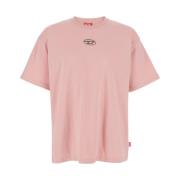 Diesel Rosa T-shirts och Polos Oval D Rust Pink, Herr