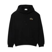 Lacoste Hoodie Loose Fit Svart Black, Herr