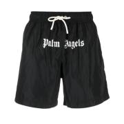 Palm Angels Svart Hav Logo Simshorts Black, Herr