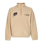 Obey Hög Hals Fleece Pullover Sweatshirt Beige, Herr