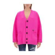 Dsquared2 Ull Oversize Kofta Pink, Dam