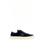 Tom Ford Italiensktillverkad Sneaker med Unika Material Blue, Herr