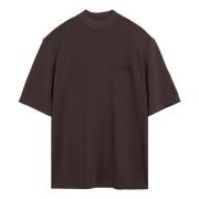 The Attico Kortärmad rund hals T-shirt Brown, Dam