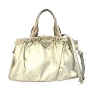 Prada Vintage Pre-owned Tyg prada-vskor Beige, Dam