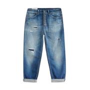 Dondup Lös passform Jeans med Juvelknapp Blue, Dam