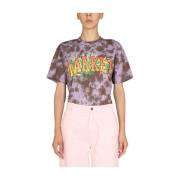 Market Logo Print Crew Neck T-Shirt Multicolor, Dam